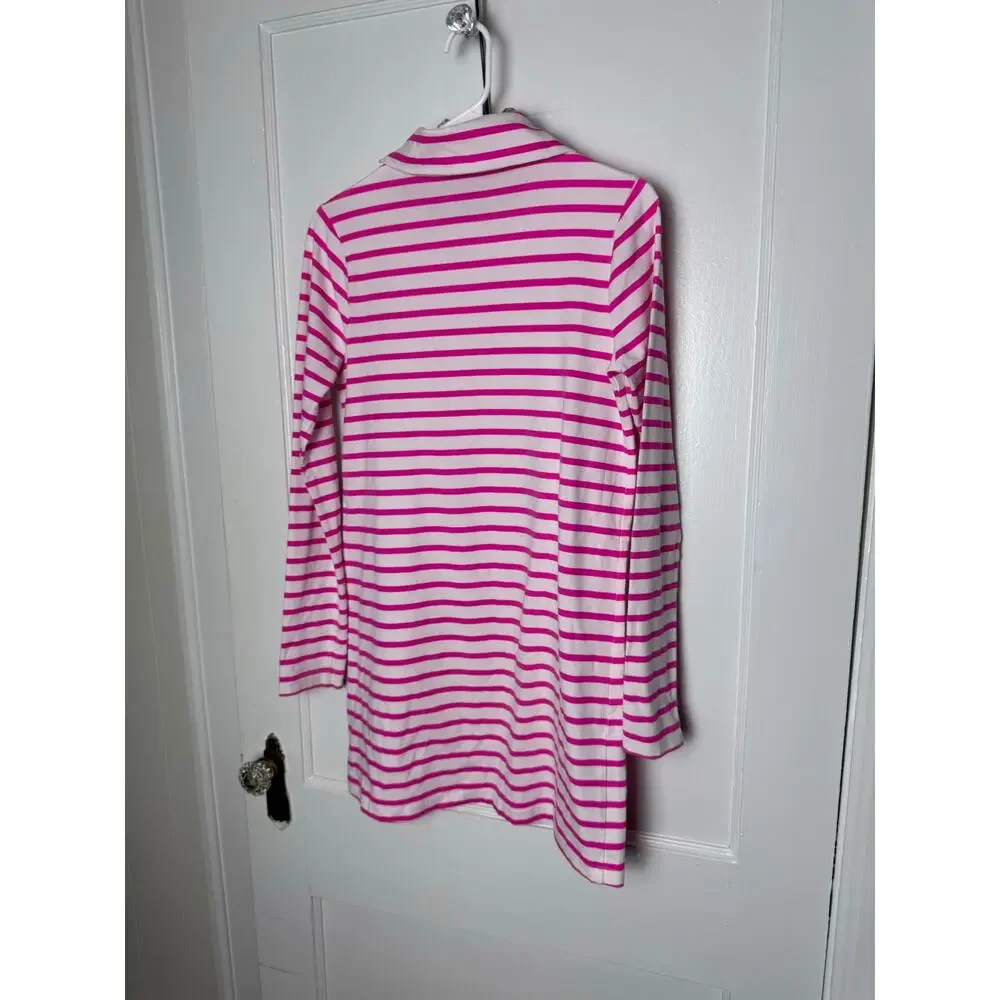 Crewcuts J. Crew Pink Striped Turtleneck Girly Long Sleeve Knit Dress Girl's 14